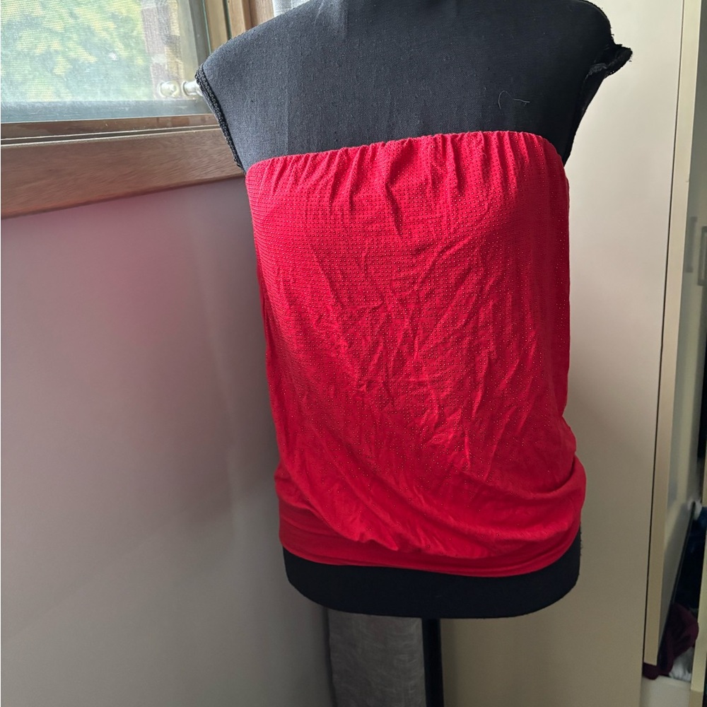 Urban Planet Red Ruched Tube Top